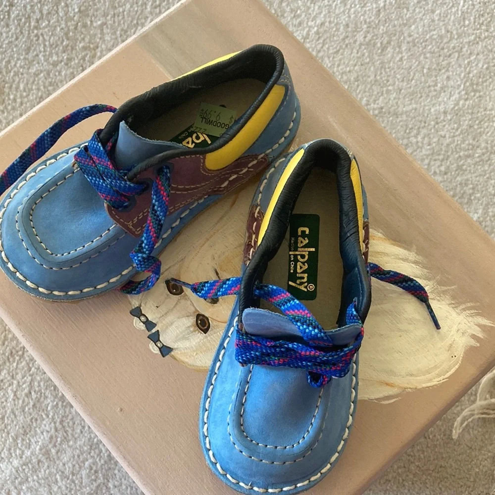 Blue Kids Shoes by a company in Chile
